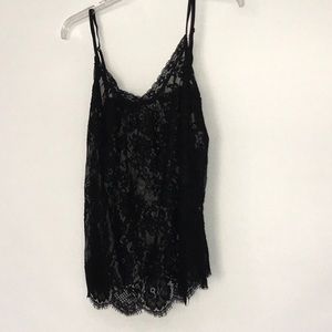 NEW NEO NOIR SEXY CAMI BLACK LACE MALLY TOP Z39-31